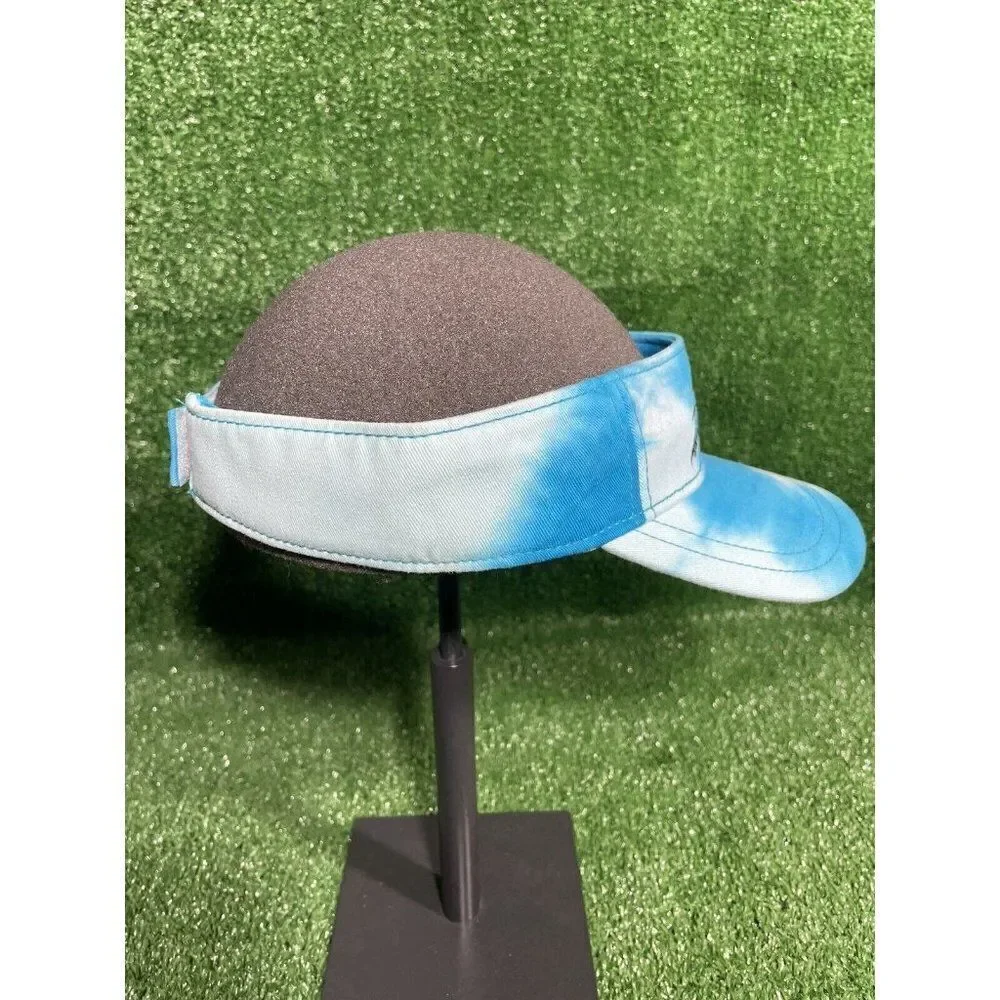 Lot Of 2 New Women’s Baseball Sun Visors Adjustable Hat Blue/Zebra Print OSFM